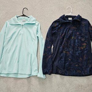 Columbia Quarter-Zip Fleece Pullovers - 2  in size Large